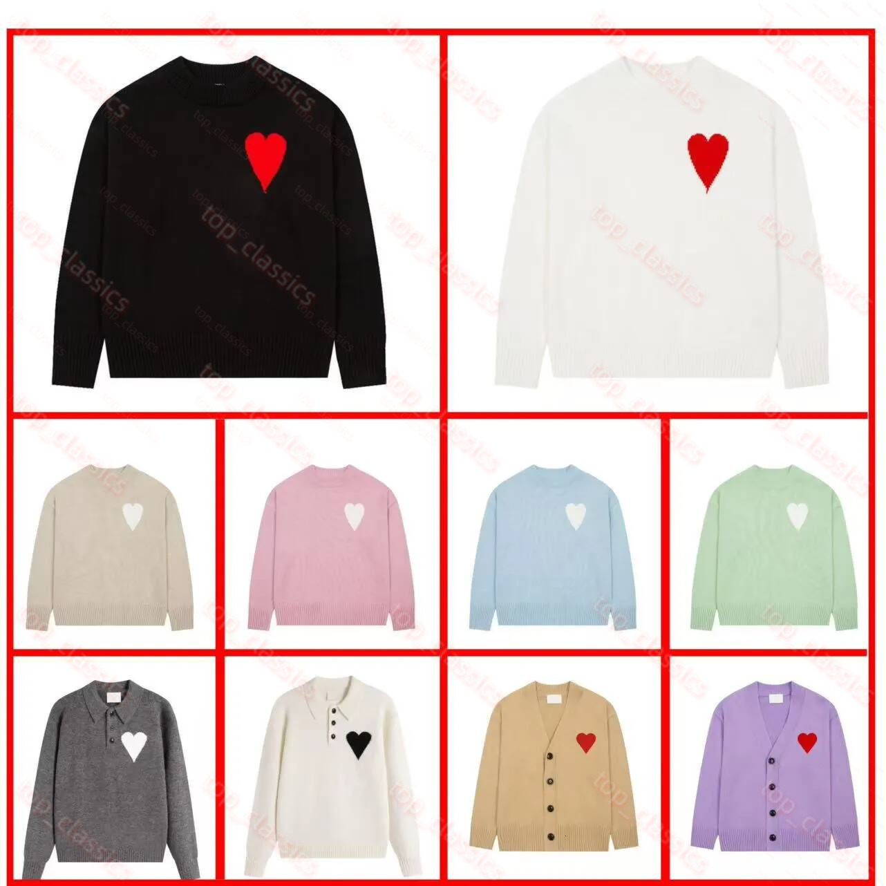 Designer Paris Sweater Women Mens Amiraly Sweater Cardigan Men Pullover French Fashion Cardigan Pull Shirts Winter Sweater High Street Knit Jump Swe