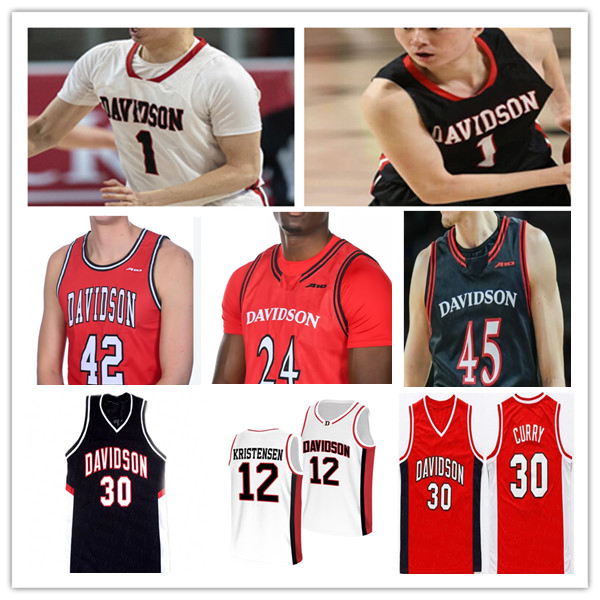 Roberts Blums Stephen Curry Davidson Wildcat Maillot de basket-ball Josh Scovens Parker Friedrichsen Devin Sam Brown Nick Coval Devin Hunter Adam