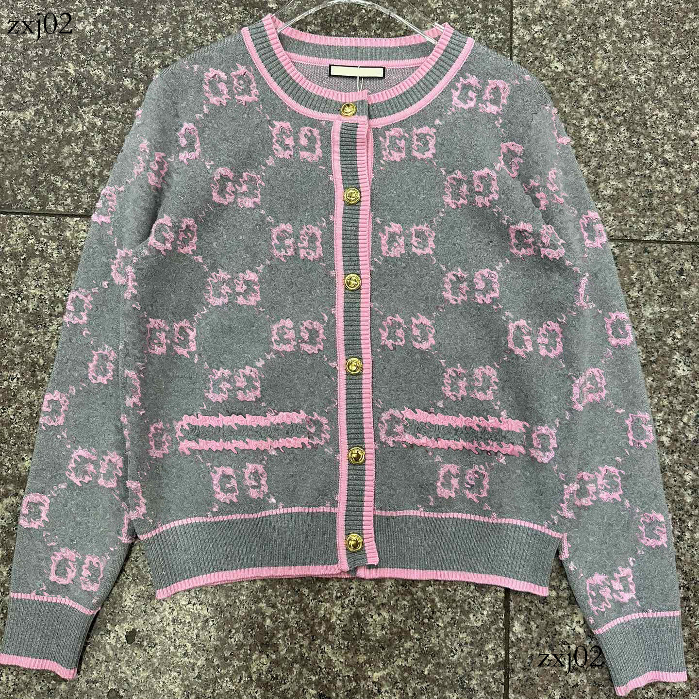 Gg Sweater Designer Women Cardigan Sweater Slim Fit Round Neck GG Pattern Contrasting Colors Knitwear Sweaters Autumn Luxury Leisure Fashionable Gg
