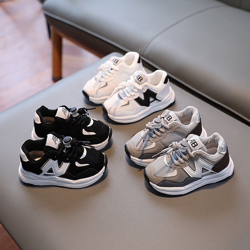Children's Spring And Autumn New Style Kids Sports Boys' Mesh Girls' Baby Soft Sole Running Shoes