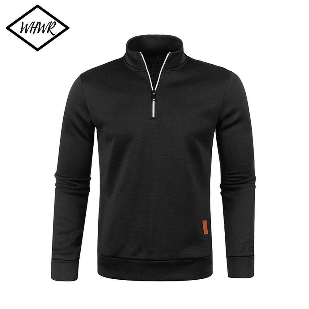 Men Sweatshirts Spring Thicker PulloverHalf Zipper Pullover for Male Hoody Man Sweatshir Autumn Solid Color Turtleneck Sweaters Q260915
