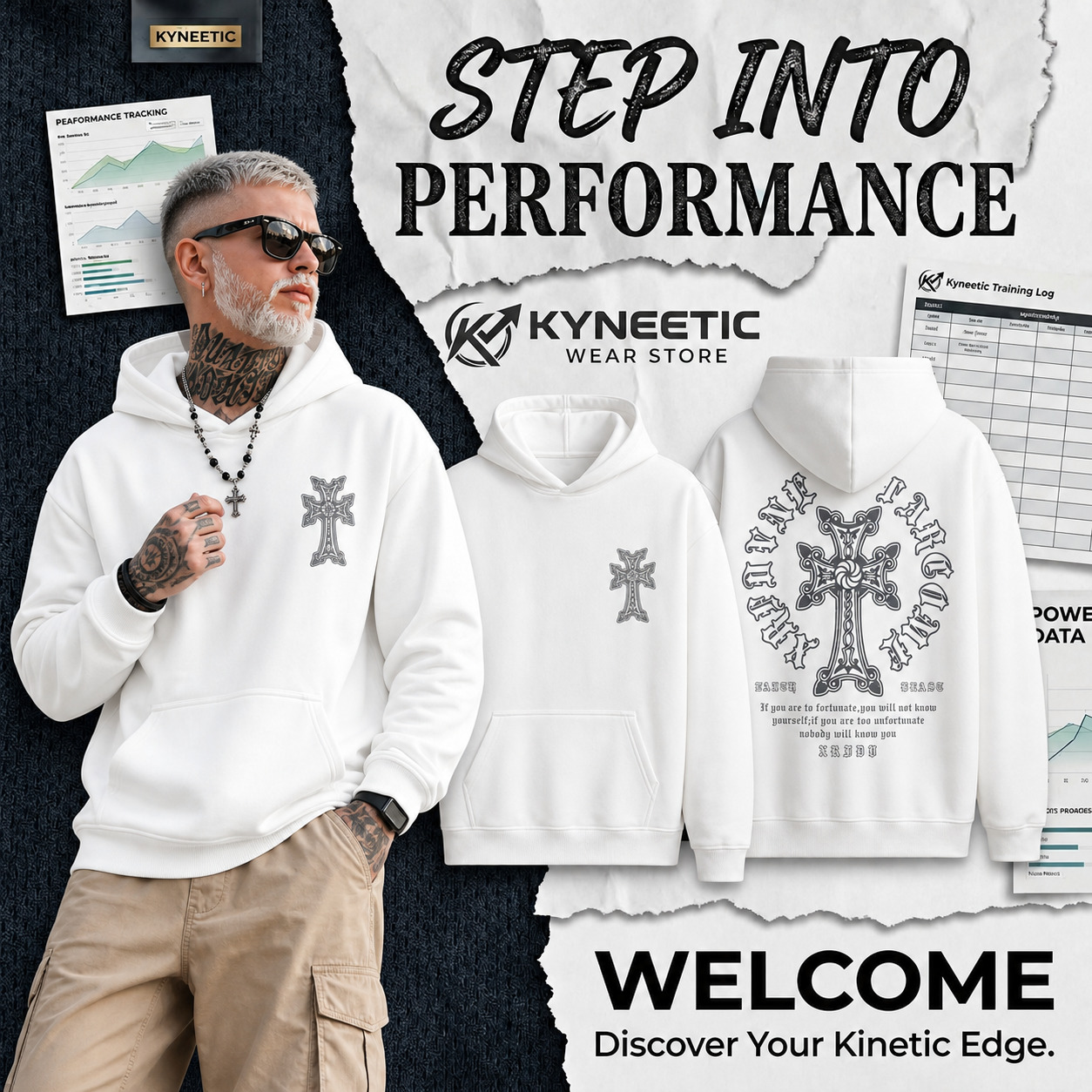 Gothic Parent-Child Vintage Cross Letter Print Hoodie Long Sleeve Casual Pullover Harajuku Streetwear for Autumn Halloween Tops J260916