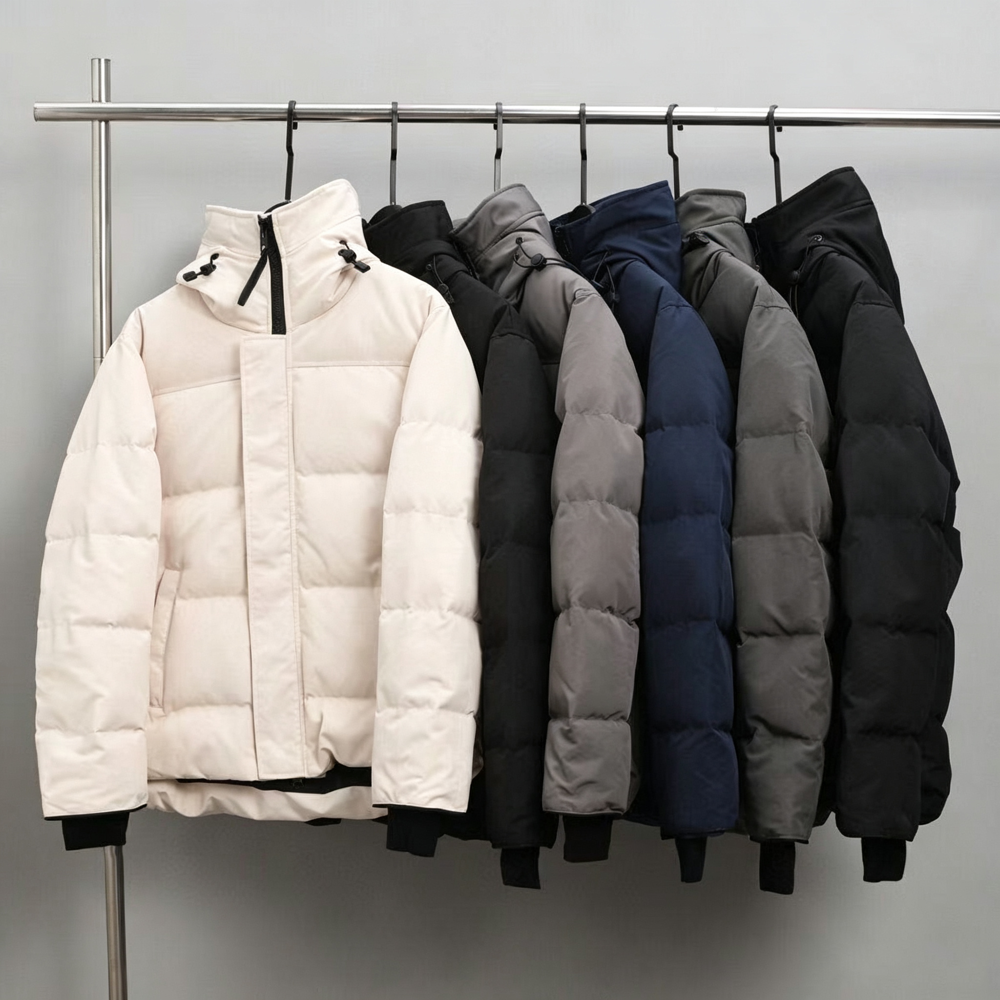 Designer Men Winter jacket Doudoune Parka Wyndham Down Jacket Homme Jassen Chaquetas Warm Outerwear Wolf Fur Hooded Fourrure Manteau Coat Hiver Doud