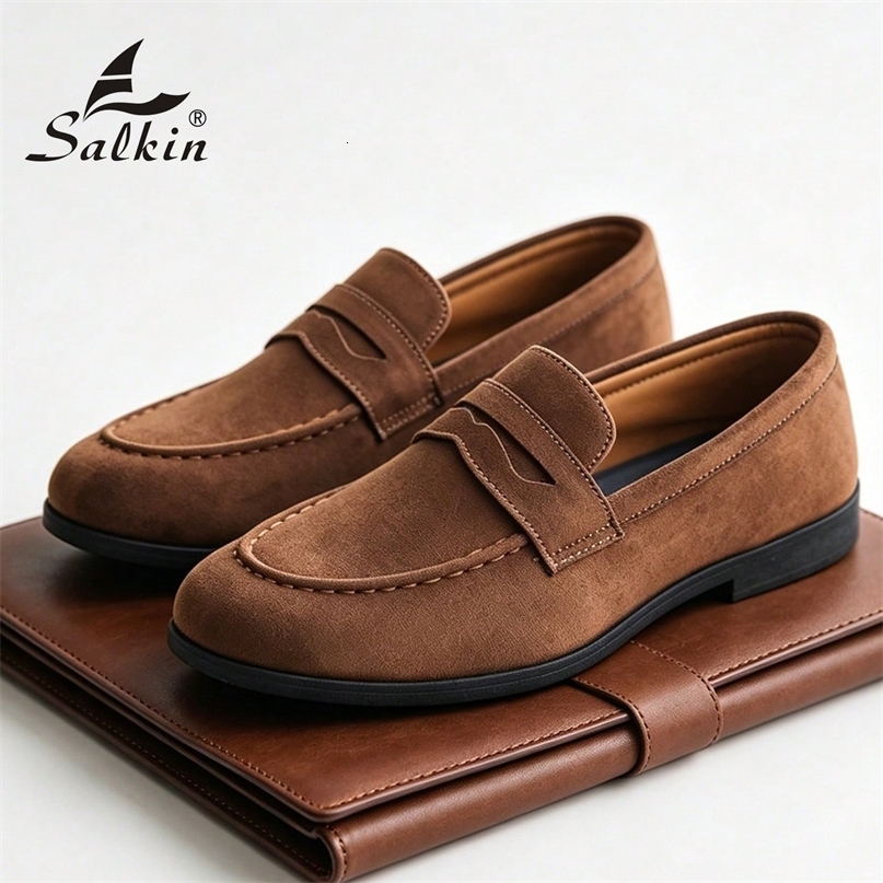 Classics Suede Mens Shoes Slip On Loafers Preppy Soft Breathable Flats Non Daily Fashion Casual Outdoor Sneakers 260915