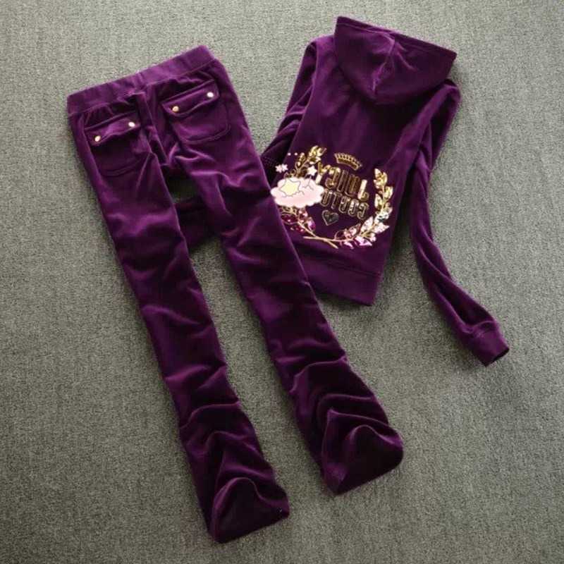 Velvet Pearl Women's Two Piece Set Gold Velvet New Women's Set Sportswear S260916F5TT