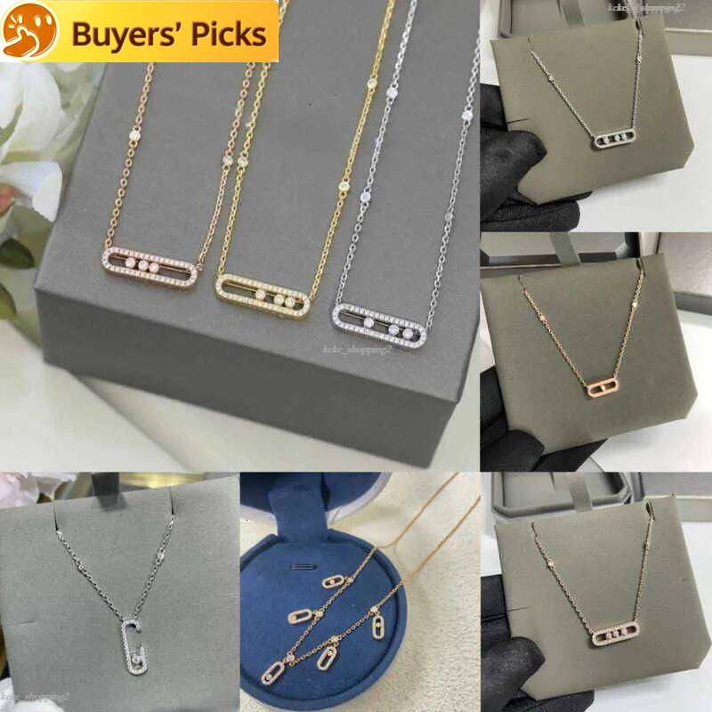 Fashion Necklace Luxury Pendant Chain Designer Jewelry 925 Sterling Silver Ellipse Necklaces zircon accessories necks for Party Anniversary Gift Who