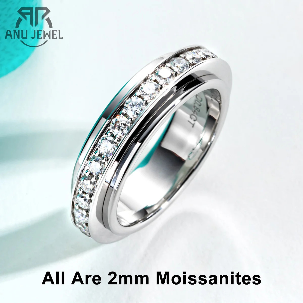 AnuJewel e Spinner Band Rings 14k Gold Plated Fidget Spinners Wedding Band Ring Unzip Jewelry Gifts Wholesale 260915