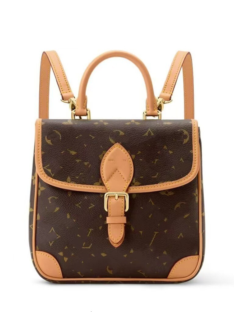 Designer Wallet Mini Backpack Donkey Home New Vintage Flower Backpack Backpack Retro Postman Handheld Flip Backpack Women's Wallet