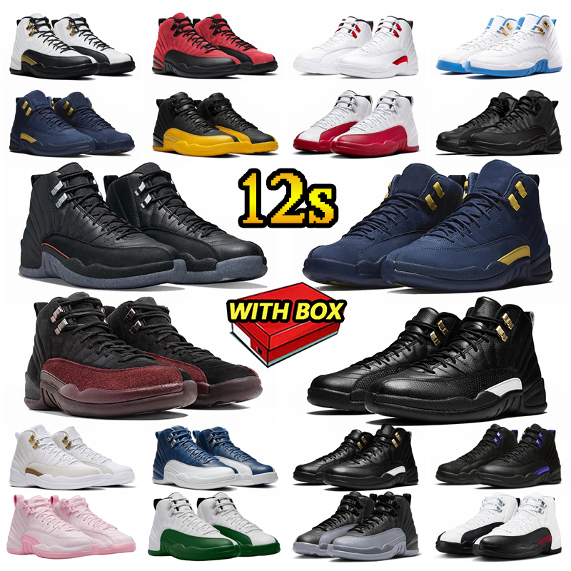 Trainer 12 12s Men Basketball Shoes Jump Brilliant Orange Black University Gold Cherry Twist Outdoor Shoe Gamma Blue Fiba Playoffs 40-47