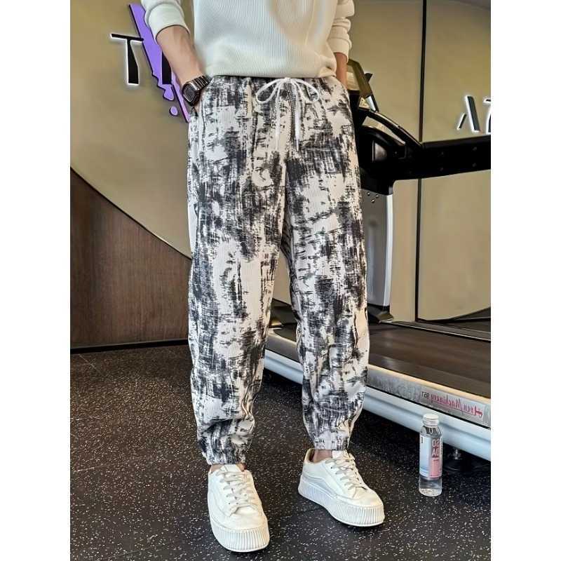 2026 Summer Men's Sweatpants Fashion Graffiti Printed Joggers Slim Fit Pants Casual Lounge Pants With Pockets Y2K Streetwear D260916