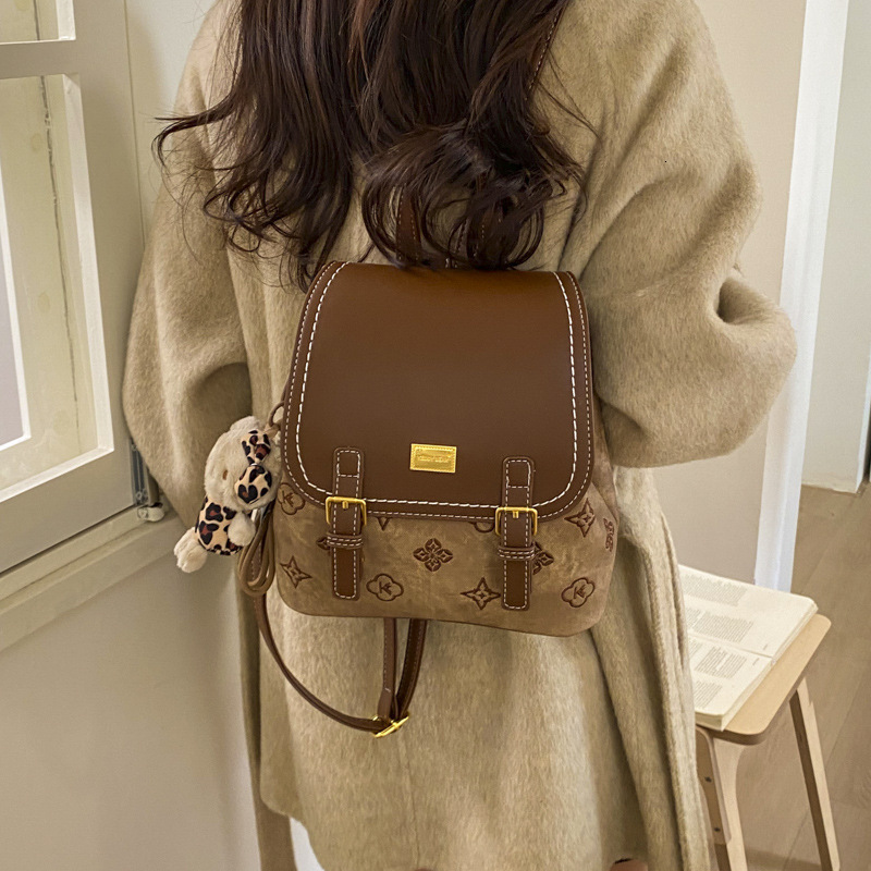 TB BHULAMTE Trendy Foreign Trade For Women, 2026 New Printed Design, Versatile, Korean Style, Large Capacity Student Backpack