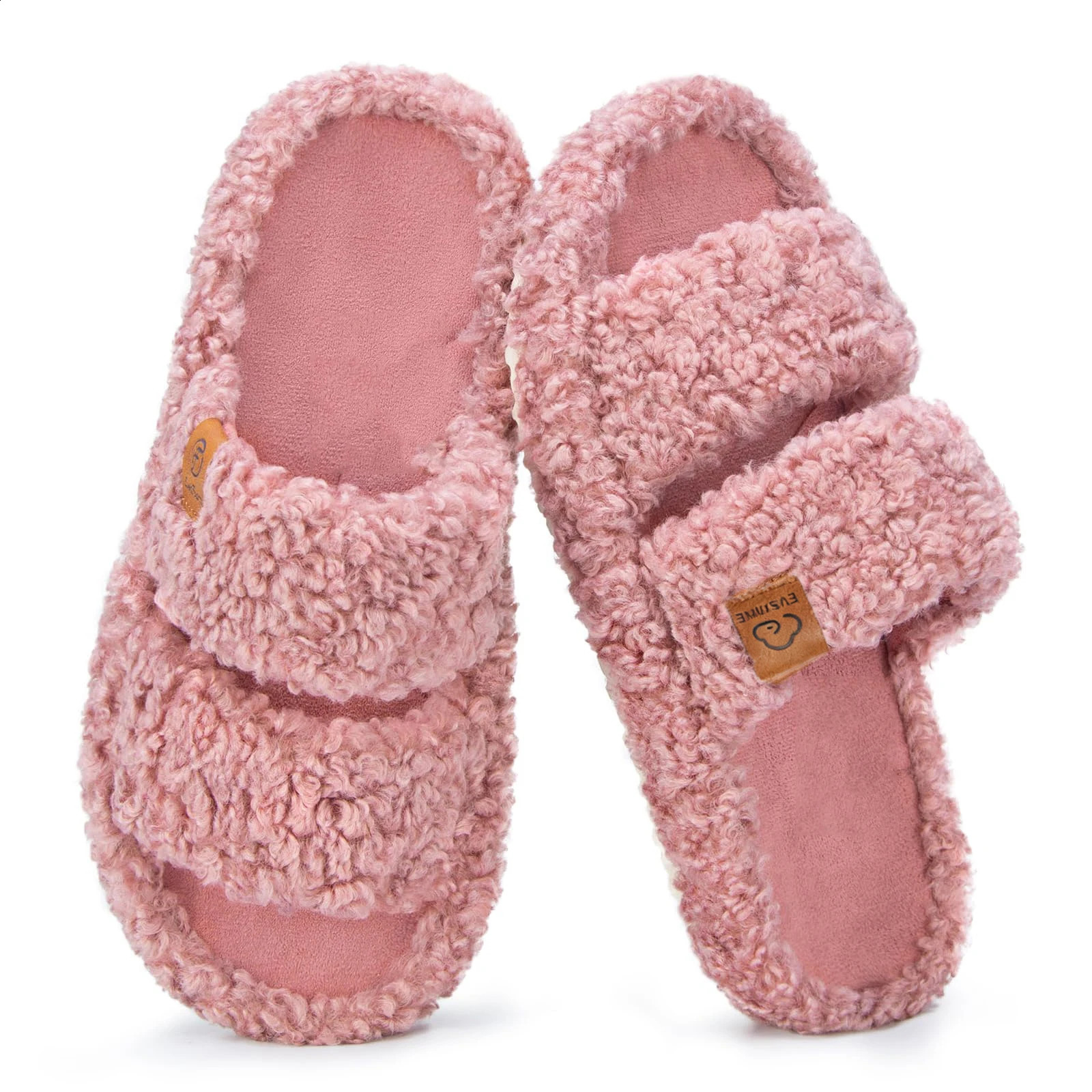 Shevalues Winter Fluffy Womens Slippers Antislip Leisure Slides Comfy House Fuzzy Warm Indoor Cotton 260917