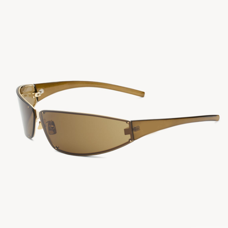 SL963 Fashion RACER SUNGLASSES Designer men and women frameless wrap around metal racing sunglasses Luxury wraparound glasses SL 963