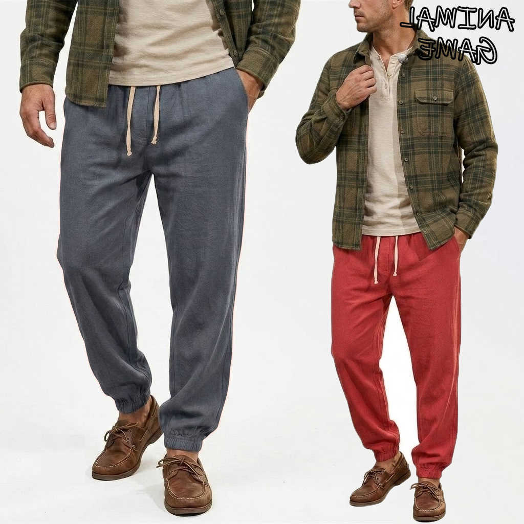 Harem Men's Solid Sweatpants Color Casual Athletic Joggers Loose Pants Activewear Trousers Korean Gym Man Drawstring Track Pants D260916
