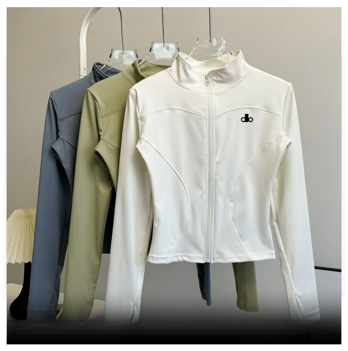 Designer Women Yoga Jacket Outerwear Sports Jacket Gym Tops Breathable High Elasticity Slim Fitting Yoga Coats Quick Dry Activewear Sportswear Fitne