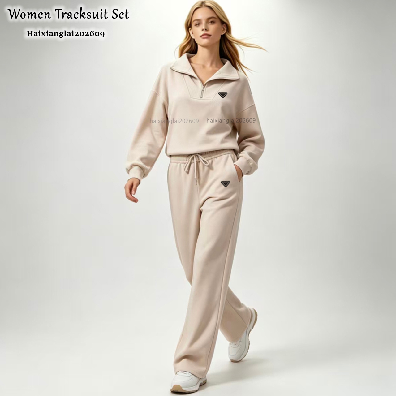 Womens Tracksuit Designer Long Sleeve Half Zip Coats Pants Autumn Women Clothing Sets Gym Sports Female Clothes Designer Women Two Piece Sets Design