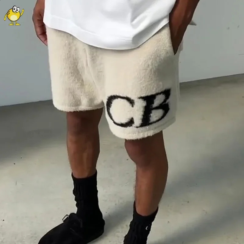 Knitting CB Shorts Men Woman 1 1 Top Quality Fashion Classic Jacquard Joggers Streetwear 260916