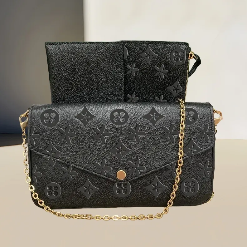 Leather Purses envelope Multi Felicie Pochette CrossBody hand bag Designer Clutch satchel mens Vintage Wallets Women Shoulder Totes Bag