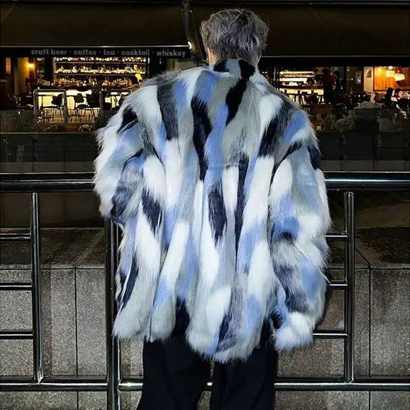 Stylish LUZHEN Coat Imitation Fur Color Contrast High End Autumn Winter Thick Warm Plush Designer Winter Tops LZ7988W260915