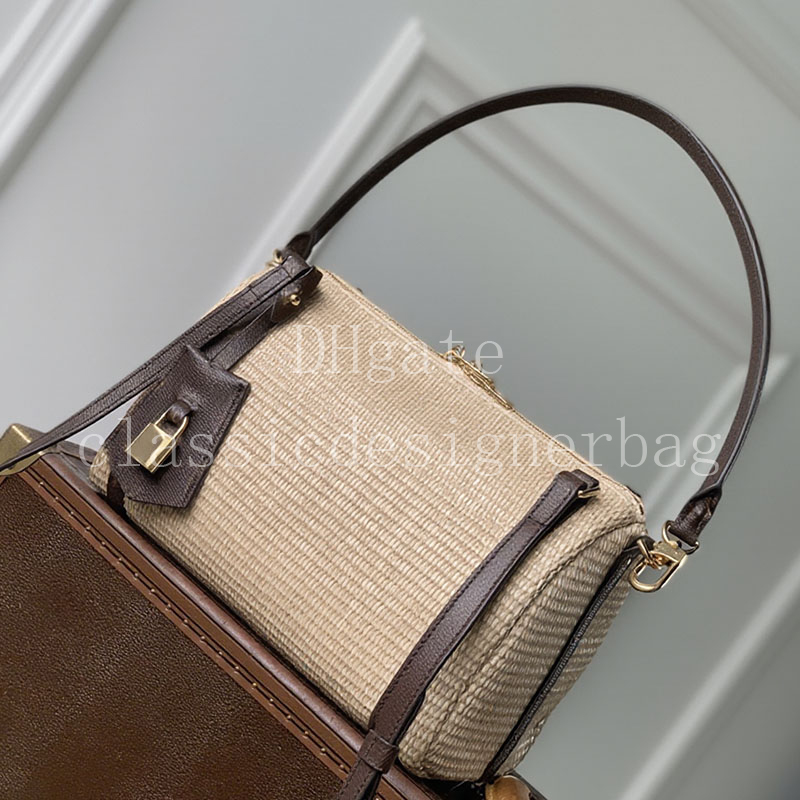 Master quality PM Hobo Bag Designer Raffia grass Shoulder Bag Women Luxury Handbag 26CM With Box LE04D