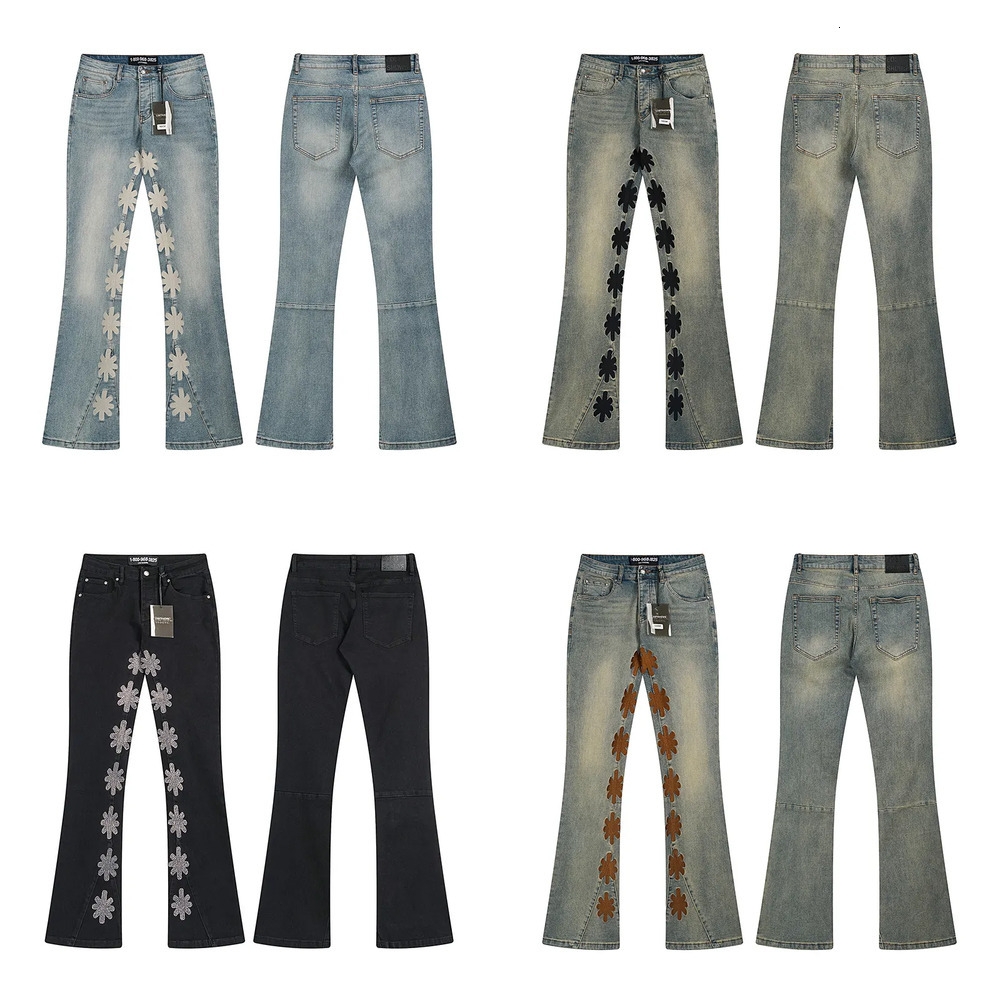 Mirror Hot quality designer sale Men's Jeans Lost shdws Men Women Denim Pants Color Embroidery Flower Logo Lostshdws TrousersMen Women Lostshdw