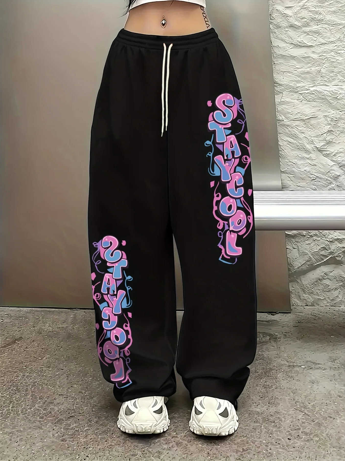 Casual Women's Leg Urban Pants Loose Sweatshirts Street Fashion Hip-hop Style Comfortable Casual Clothing D260916