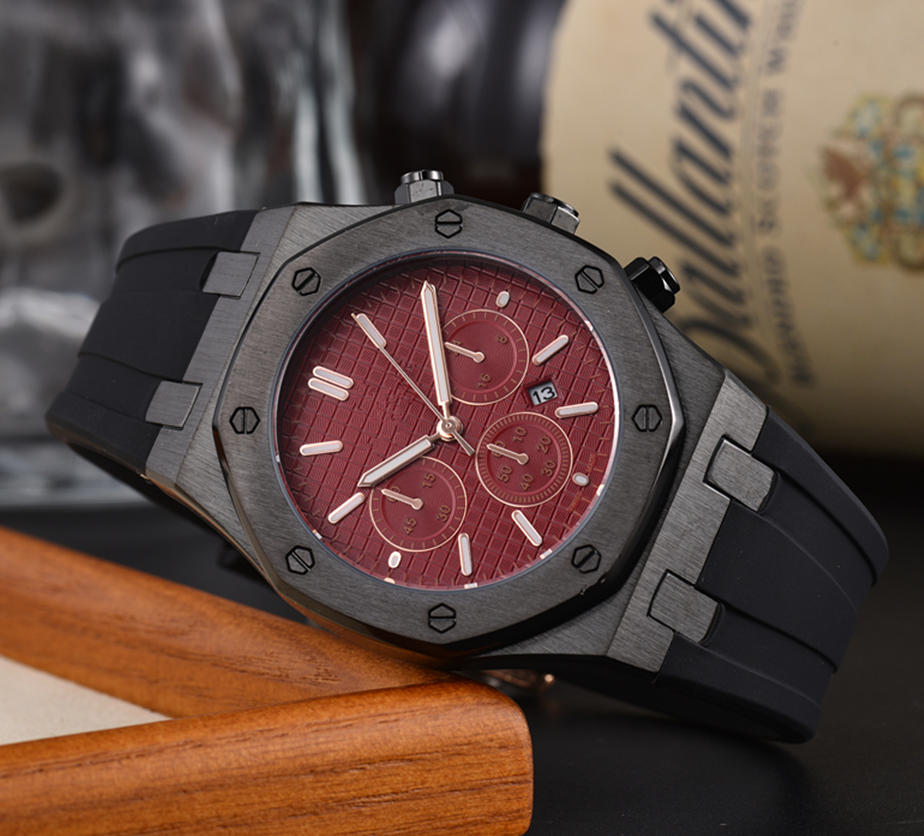 Luxury super designer mens watch quartz movement Date display 100m waterproof watches men watch-sub dials NOT working