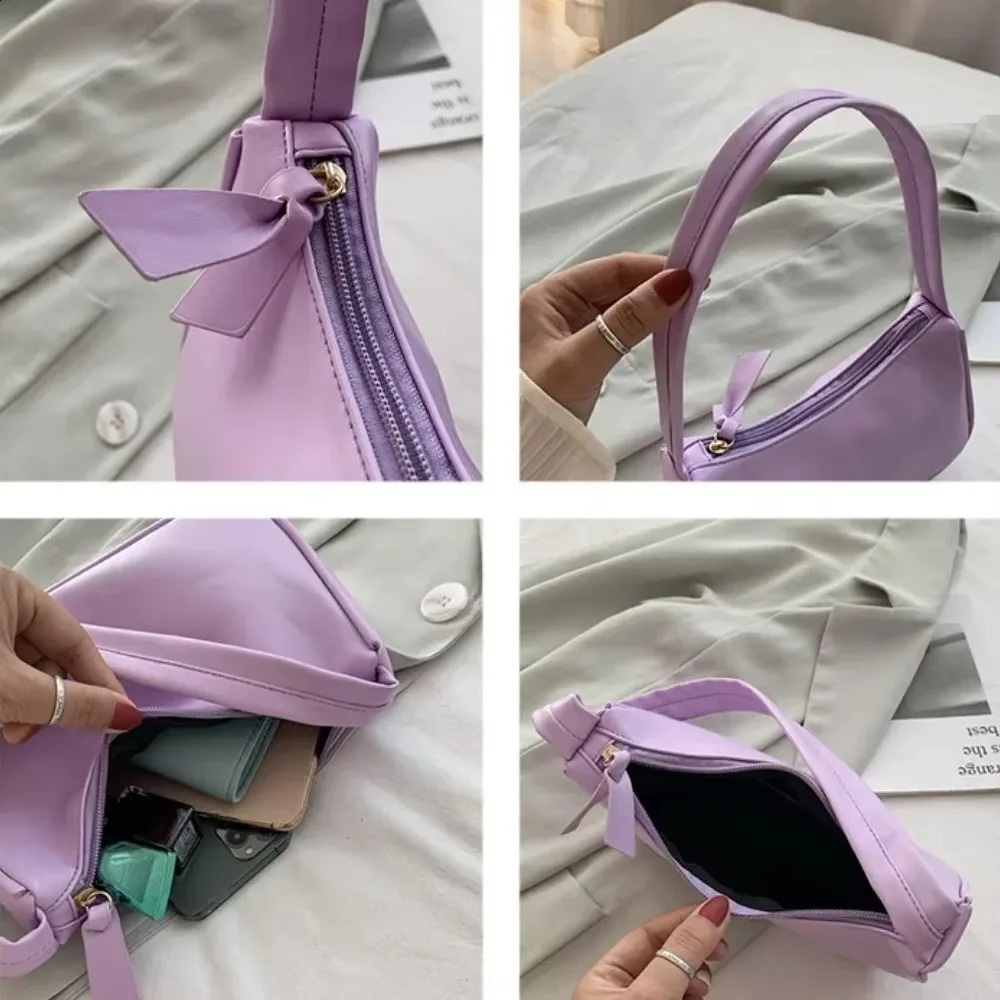 Fashion Soft PU Leather Shoulder Bags Solid Color Large Capacity Handbags TopHandle Tote Bag Women 260915