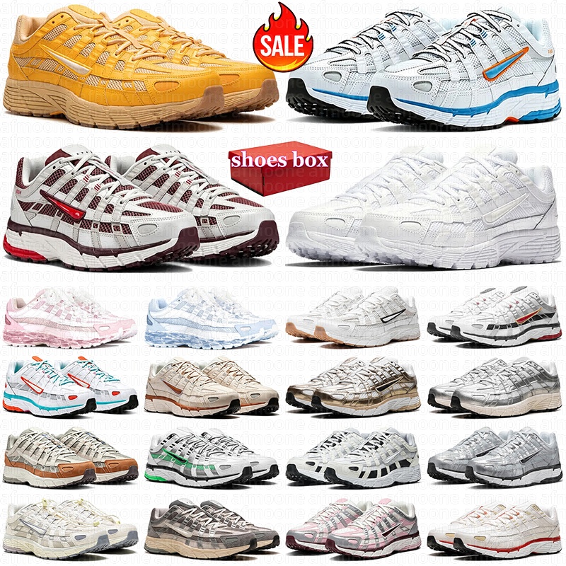 Designer P6000 trainers men women breathable sneakers runner jogging running shoes triple white black metallic silver cool grey p 6000 outdoor sport