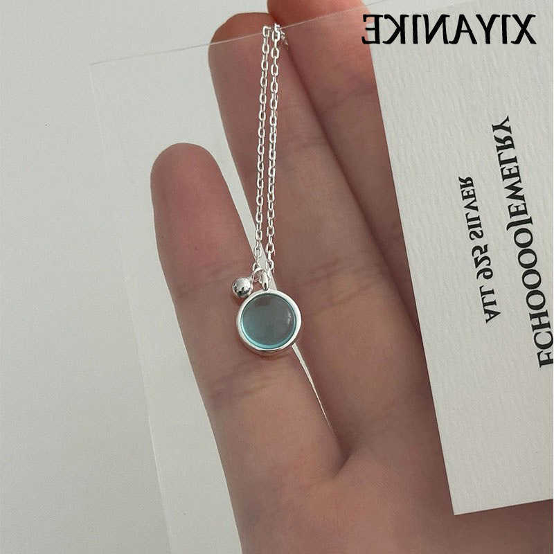Summer Blue XIYANIKE Crystal Pendant Necklace For Women Girl Luxury Fashion New Jewelry Lady Gift Party Wedding collier femmeT260916