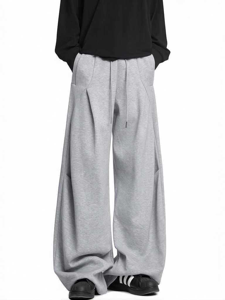 Baggy Y2k Athletic American Vintage Sweatpants Men Gray Parachute Pants Casual Loose Trousers Suit Pants Fall Winter New D260916