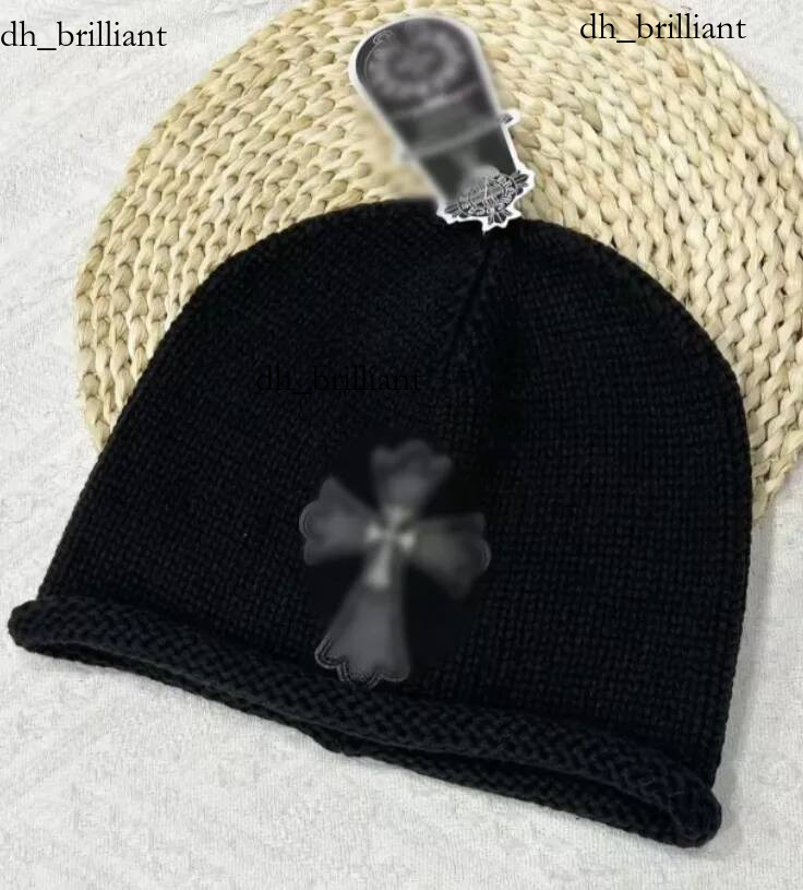 Chrome women's wool blend knit casquett luxury winter warm beanie men's street hip hop cold hat trend