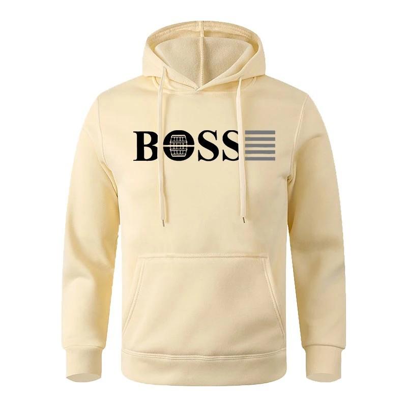 Boos Designer Hooides Men's Printed Hooded Sweatshirt Fleece Pullover Hoodie Long Sleeve Solid Color Casual Slim Fit Top Spring Autumn S-XXX