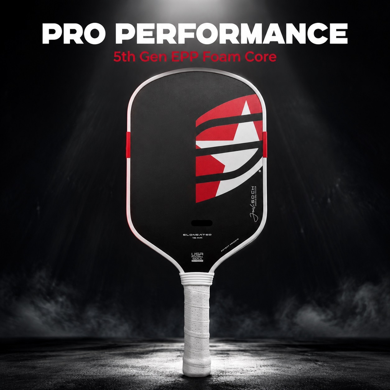 WNONSO Boom Series 14/16mm EPP Foam Core Thermoformed Professional Carbon Fiber Pickleball Racket Meets USAPA Specs J260916