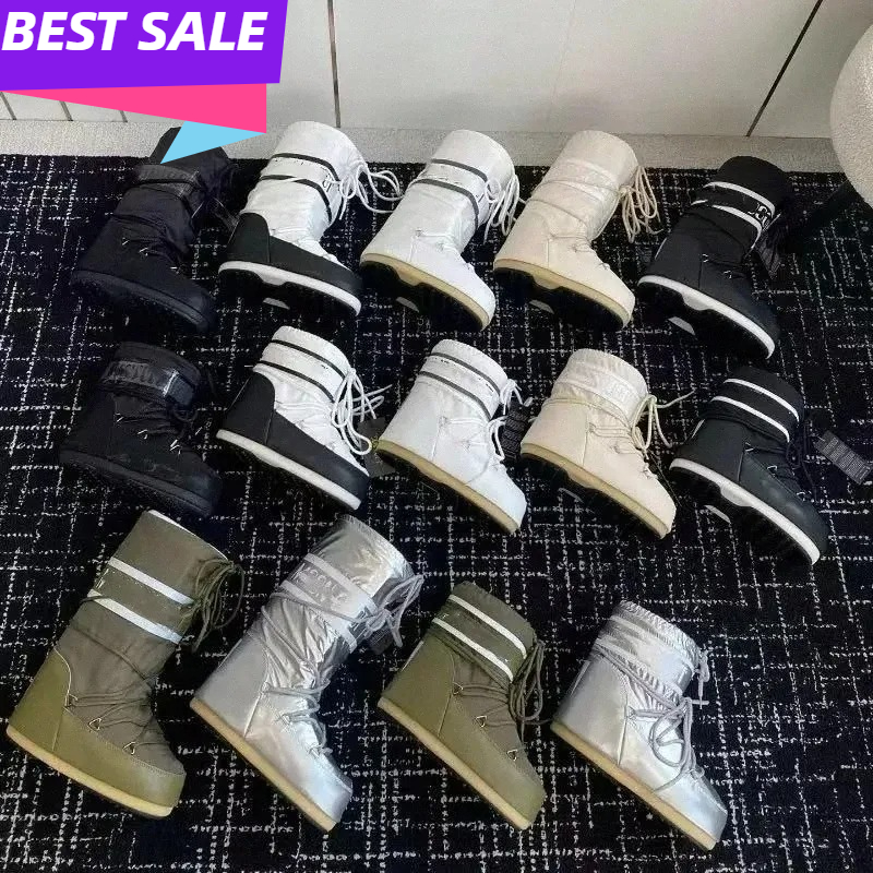 Snow Boots Womens Winter Fashion Shoes Season Plush Thick Long Boots Luxury Shoes High Barrel Wool Ski Boots Designer Shoes