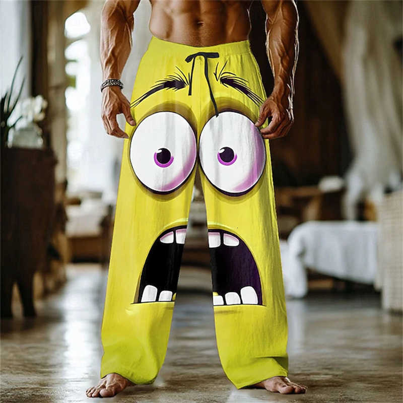 Print New Fashionable 3D Custom Casual Pants Men's New Fashionable Outdoor Straight-Leg Pants Drawstring Design Relaxed Fit D260916