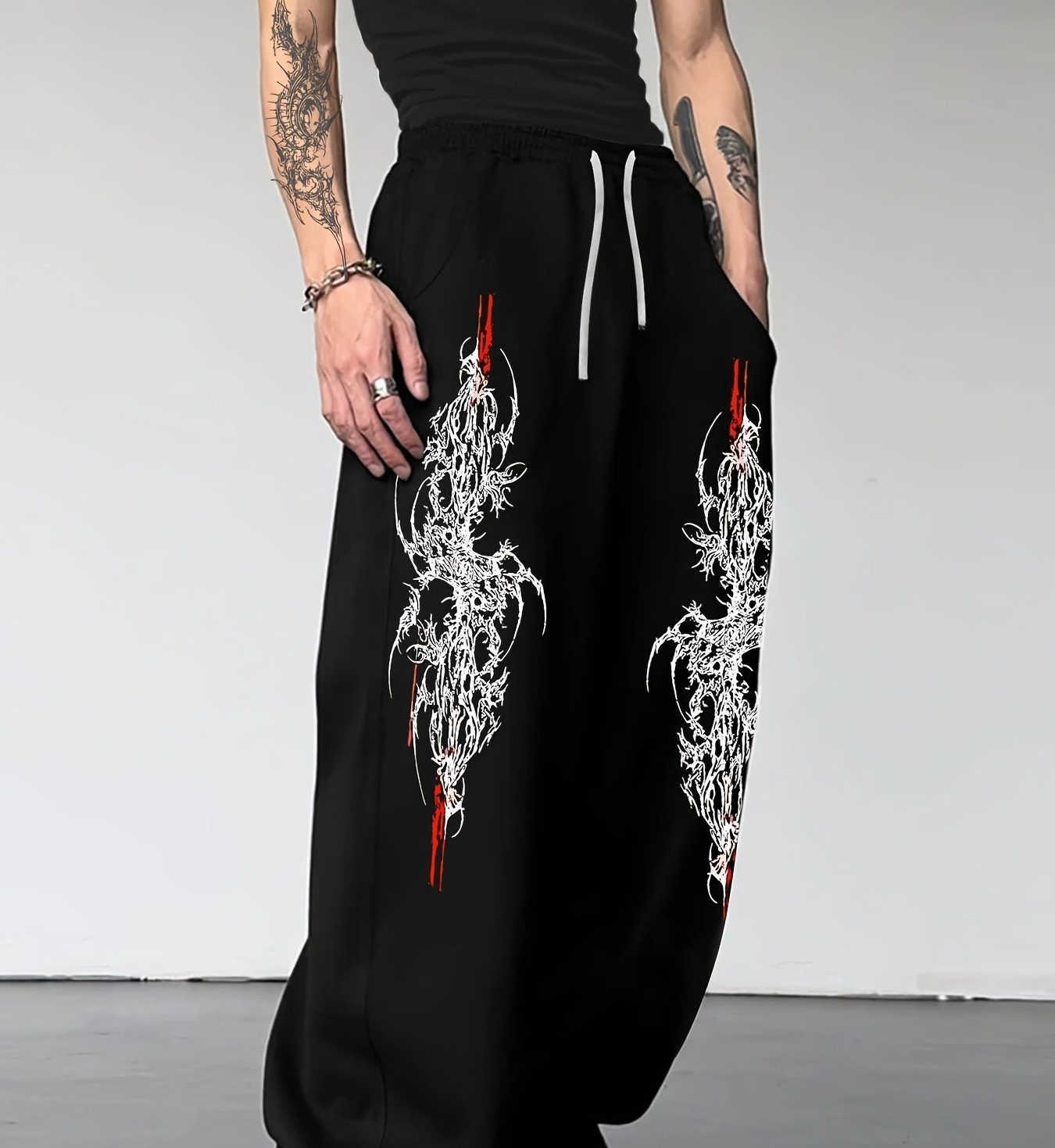 Hip-hop Fashion New 2026 Summer Gothic Texture Men's 3D Printed Street Wear Casual Sports Outdoor Jogging Pants Large Size D260916