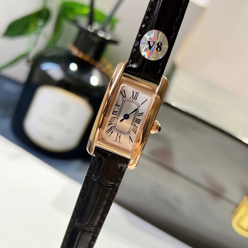 U1 Top AAA Mens Womens Americaine Tank Watch Panthere Ultra Thin Designer Watches Simple Appearance Modeling Imported Calfskin Sapphire Suitable Wri