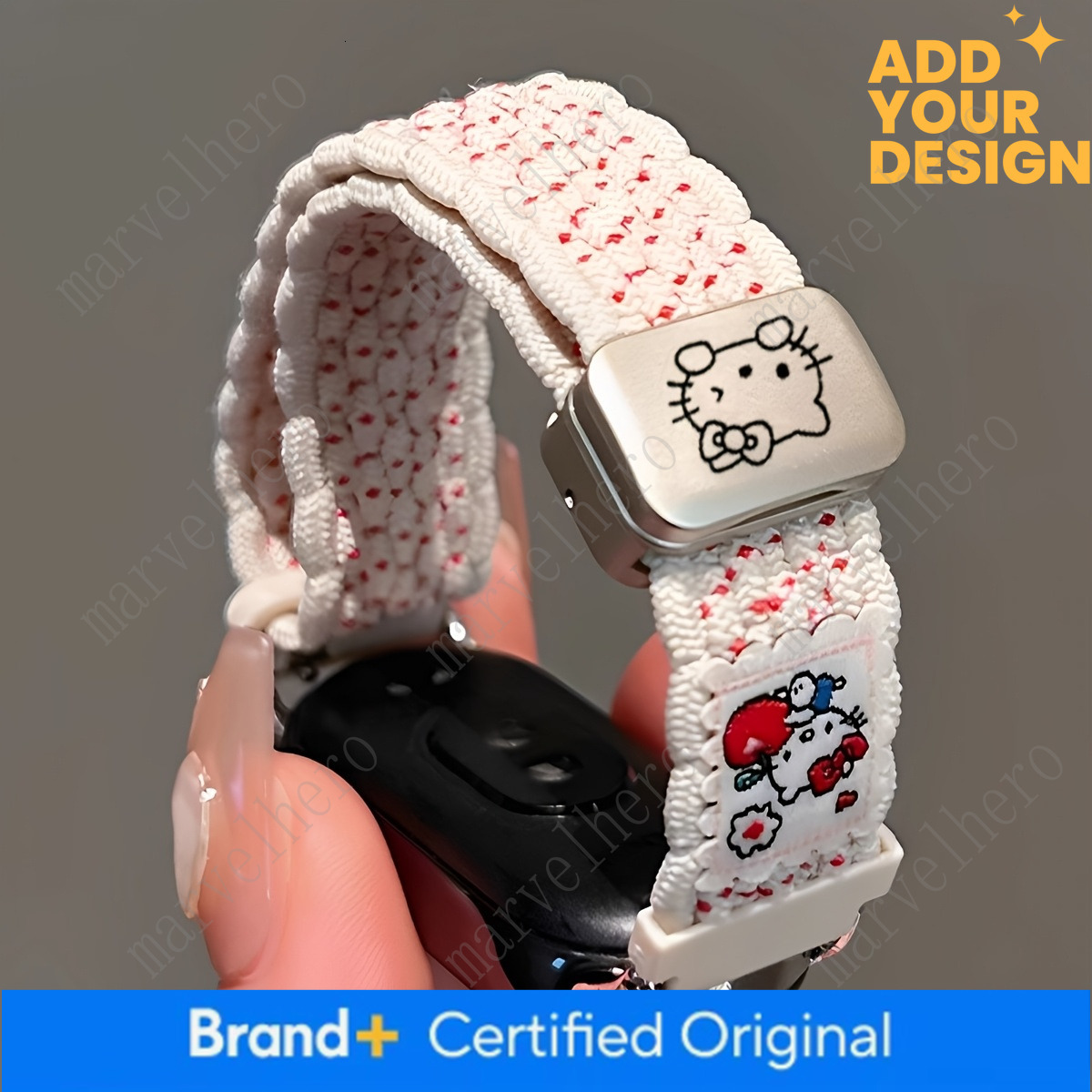 Compatible With Apple Iwatch SE Sanrio Hello Kitty High Value Woven Watch Band Available For Xiaomi And Pro Models