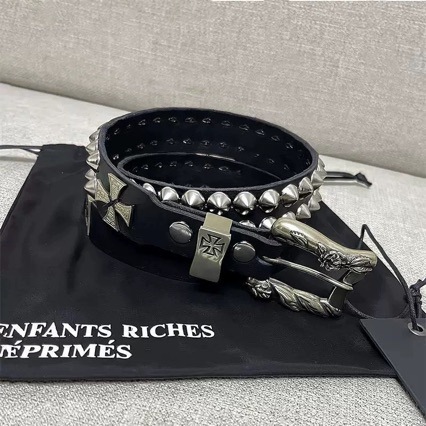 Moody Rich Kid Studded Cross Metal Punk American Retro Jeans Belt High-Quality