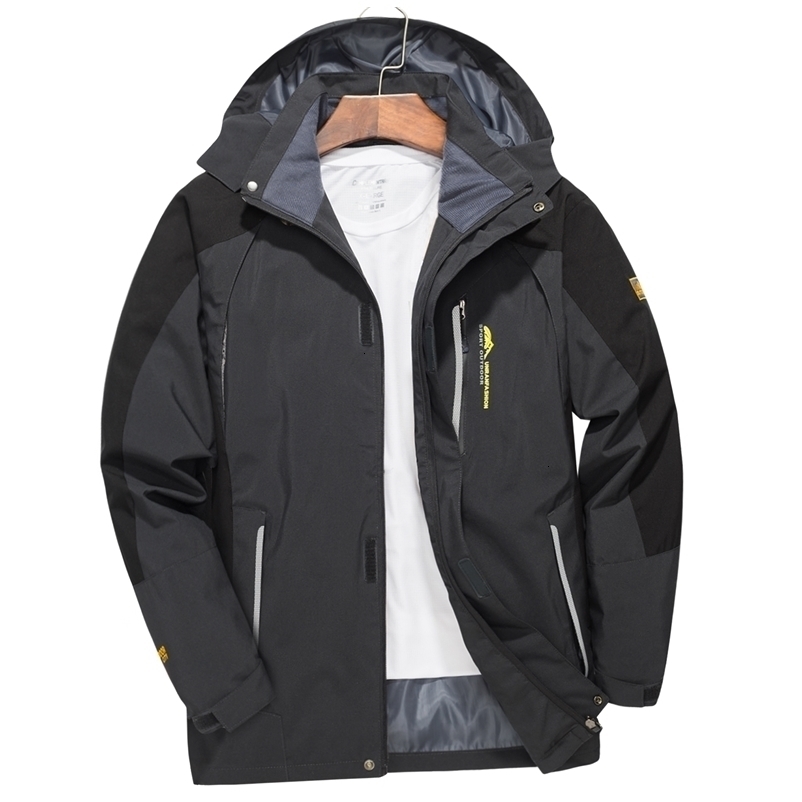 Men's Waterproof Hiking Jacket Large Size Windproof Windbreaker Camping Hunting Running Trekking Fishing Coat Men Outdoor a260915