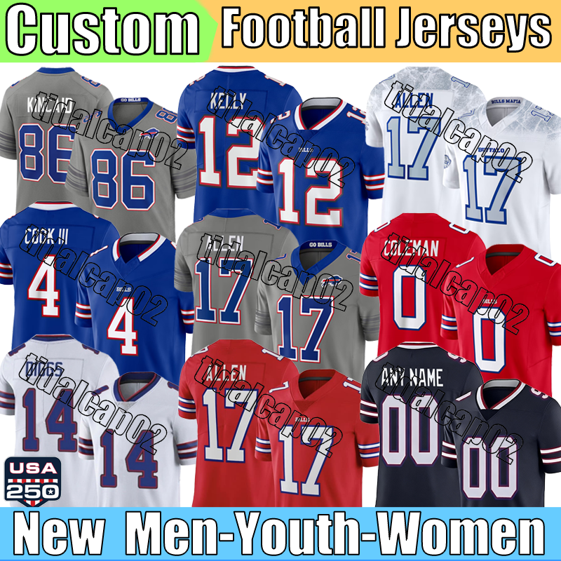 Buffaloes BillsS Jersey Josh Allen James Dalton Kincaid Cook III D.J. Moore Keon Coleman Sedrick Van Pran-Granger Gregory Rousseau Khalil Shakir Foo