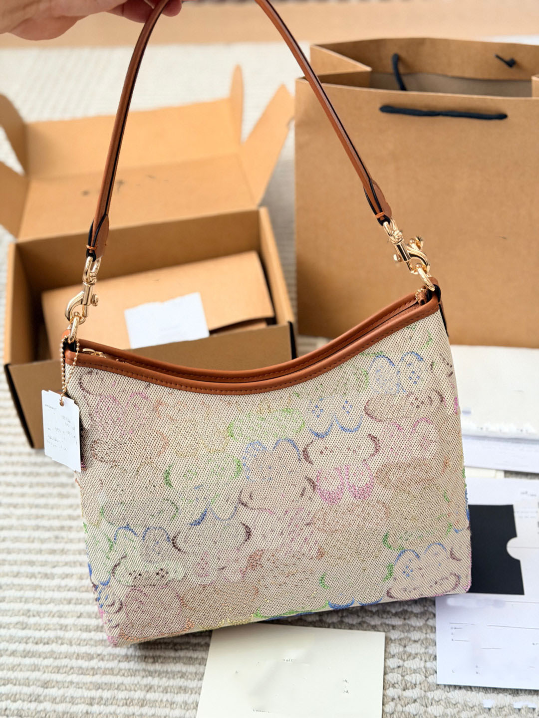 Womens Luxury laurel shoulder bag designer Laurel bag full Rhinestone shopping purse half moon totes satchel hobos Lady Underarm bag clutch wallet P