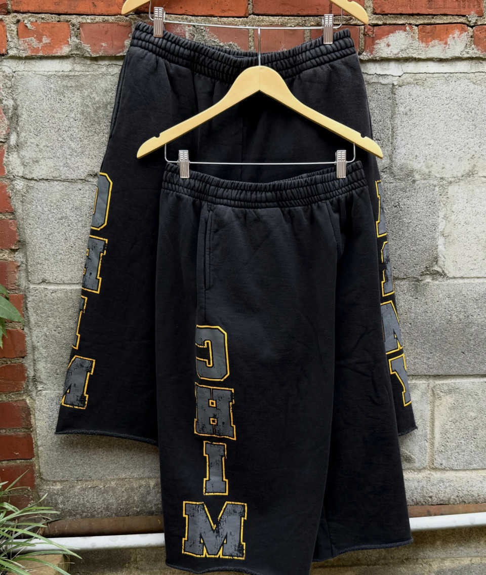 Retro Y2K Baggy Shorts Men Women Imperfect Letter Print Capri Pants Hip Hop American Streetwear Casual Sweatpants gym Shorts D260916