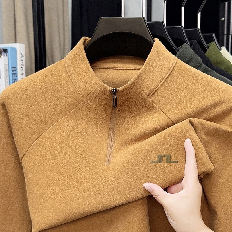 High-End Autumn Selling Hoodie Half Zipper German Velvet Material Printed Long Sleeved Top Versatile Casual Men's Clothing J260916