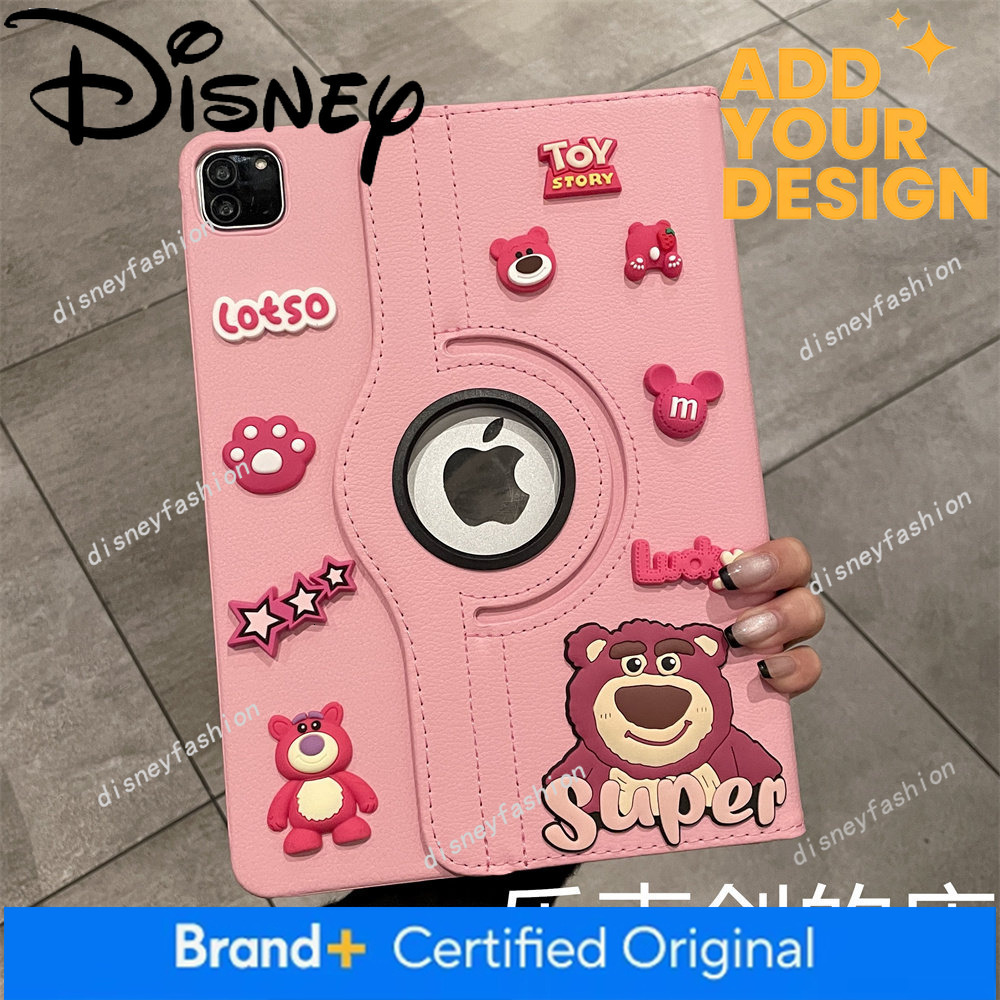 Strawberry Bear 360-Degree Rotating Leather Suitable for iPad Protective Pro11 10.2inch Apple Air4/5/6 Tablet Case 10.9 Flip-Type Air2 Anti-Bending