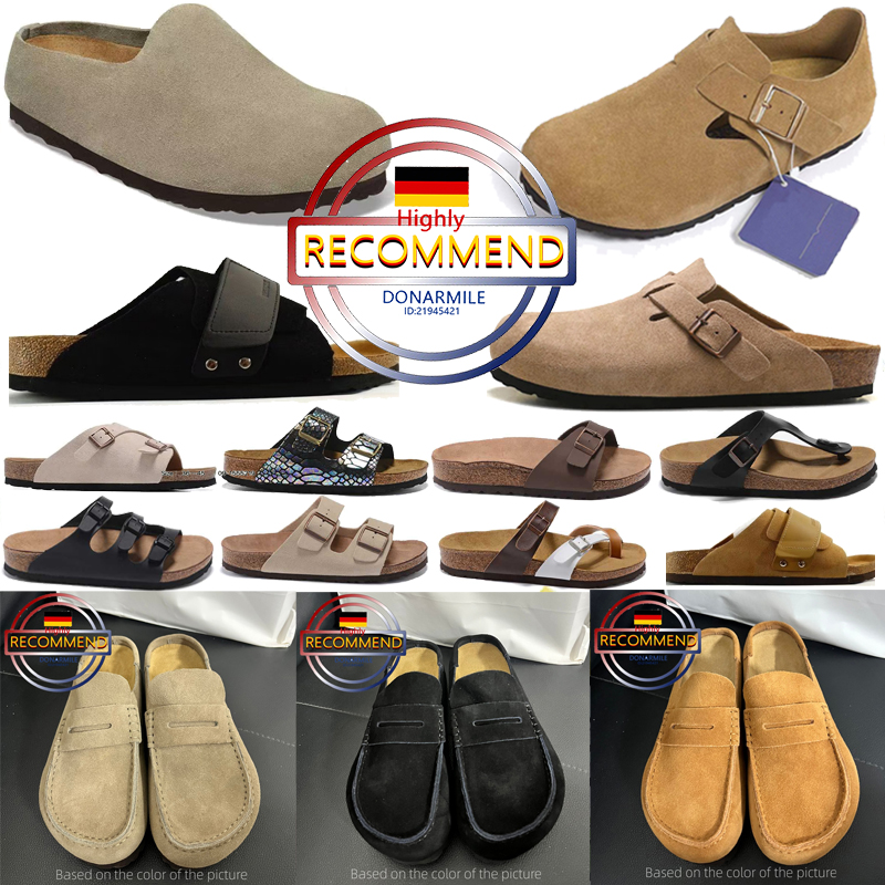 High quality kyoto naples clogs sandals clog eva slippers cork flat fashion summer winter real genuine sude leather slide favourite beach casual sho