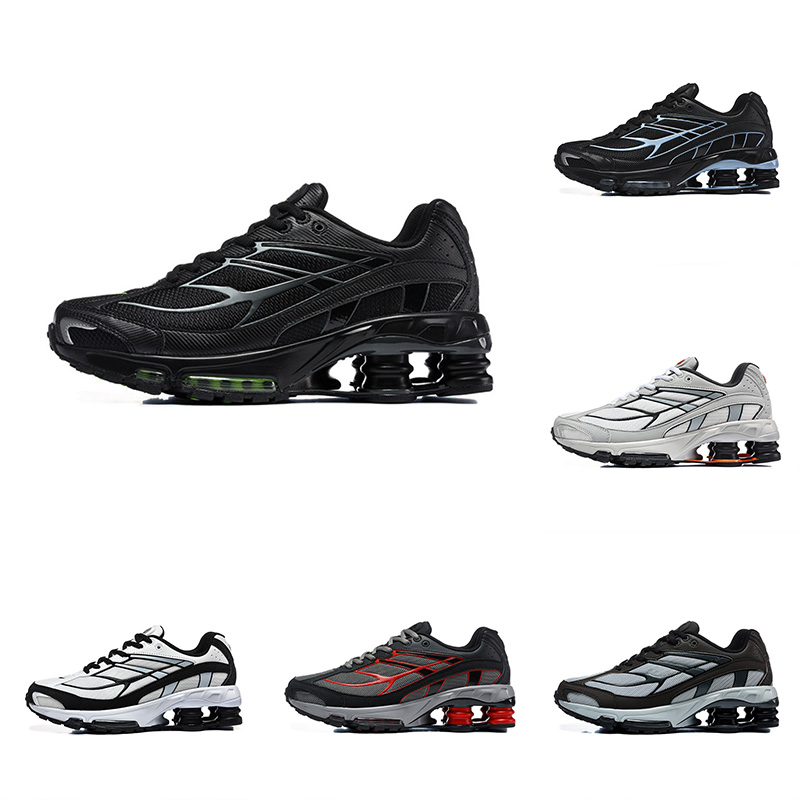 Running Shoes Fashion Flat Ride Sports Shoes Men Women Triple White Black Blue Cushion Men Women Casual Shock Absorption Heightening Pillar Sneakers