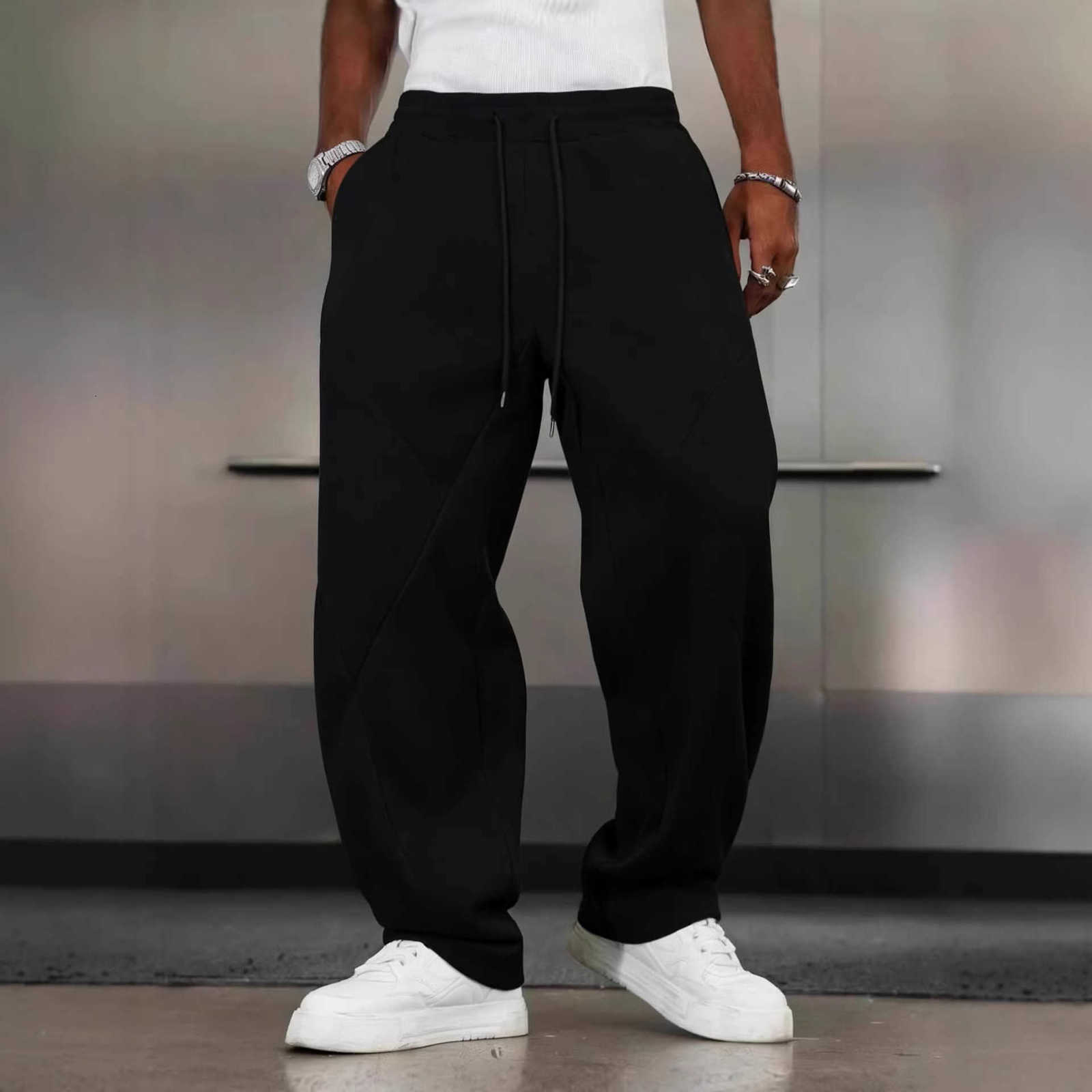 Pants American Leg Retro Wide 2026 New Men's Seasonal Trend Student Versatile Hanging Straight Leg Casual Pants D260916