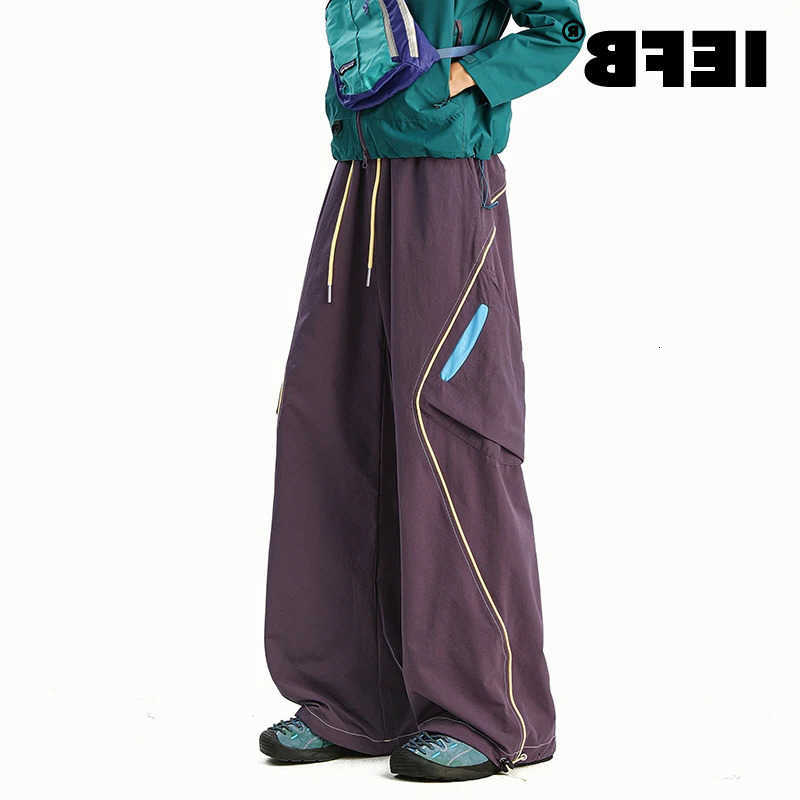 Cargo Men's Hiking IEFB Streetwear Pants Contrast Stripe Wide Leg Baggy Fit Outdoor Casual Premium Trousers 9X2968 D260916